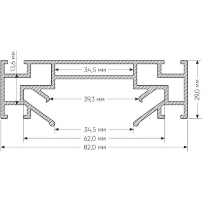 Профиль встраиваемый SOLID PROFI TR3030-AL