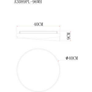 Потолочный светильник  A3089PL-96WH