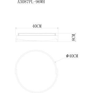 Потолочный светильник  A3087PL-96WH