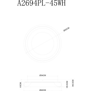 Потолочный светильник  A2694PL-45WH